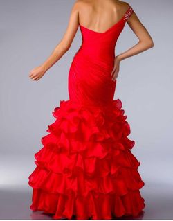 Mac Duggal Red Size 10 One Shoulder Military 70 Off Mermaid Dress on Queenly