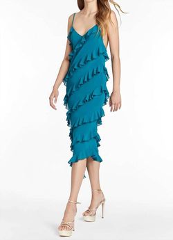 Style 1-813755974-74 Amanda Uprichard Blue Size 4 Free Shipping Polyester Cocktail Dress on Queenly