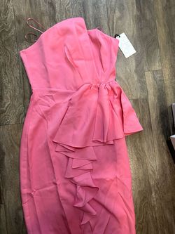 Milk + honey Pink Size 8 Jersey Wedding Guest A-line Dress on Queenly