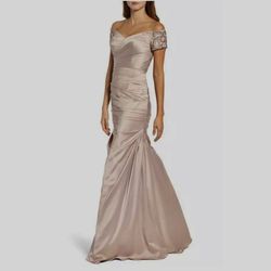 Style 25996 La Femme Pink Size 10 25996 Military Polyester Straight Dress on Queenly