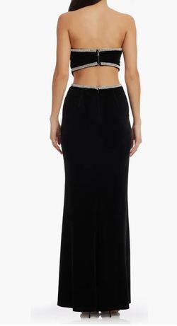 Dress The Population Black Size 16 Floor Length Square Side slit Dress on Queenly