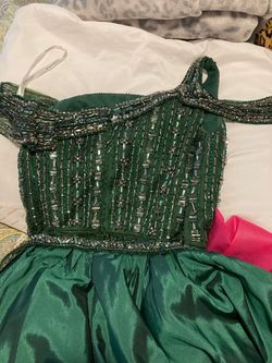 Jovani Green Size 4 Floor Length Jersey Mermaid Dress on Queenly