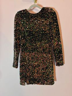 Dress the Population Black Size 4 Long Sleeve 50 Off Cocktail Dress on Queenly