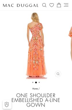 Style 5617 Mac Duggal Orange Size 8 5617 Jersey A-line Dress on Queenly