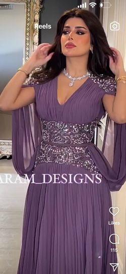 Purple Size 10 Straight Dress on Queenly