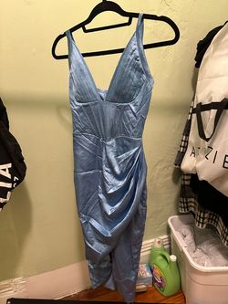 Blue Size 0 Side slit Dress on Queenly