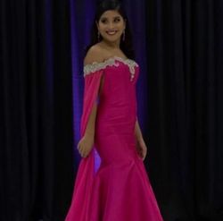 Sherri Hill Pink Size 4 Military Floor Length Pageant Mermaid Dress on Queenly