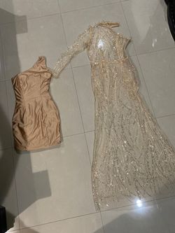 Nude Size 8 Mermaid Dress on Queenly