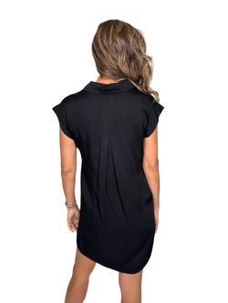 Style 1-1042288598-74 Bella Dahl Black Size 4 1-1042288598-74 Pockets Free Shipping Cocktail Dress on Queenly