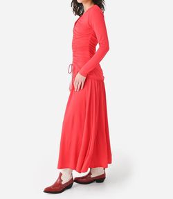 Style 1-1054909865-74 FARM RIO Red Size 4 V Neck 1-1054909865-74 Cocktail Dress on Queenly