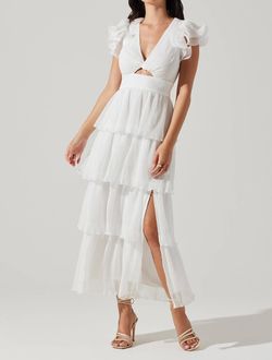 Style 1-1115884550-149 ASTR White Size 12 Tulle Side Slit Ruffles Cocktail Dress on Queenly