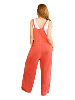 Style 1-1133778635-1464 Heyson Orange Size 28 Floor Length Pockets Straight Jumpsuit Dress on Queenly