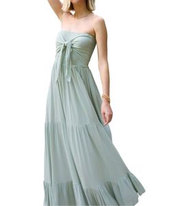 Style 1-1326439079-149 bishop + young Green Size 12 Strapless Free Shipping Straight Dress on Queenly