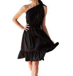 Style 1-1454954411-149 MONICA NERA Black Size 12 Mini Ruffles Cocktail Dress on Queenly