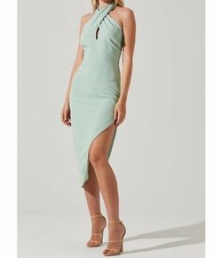 Style 1-1540605899-70 ASTR Green Size 0 Backless 1-1540605899-70 Keyhole Cocktail Dress on Queenly