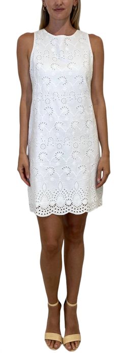 Style 1-1580560142-1498 LONDON TIMES White Size 4 Engagement Cocktail Dress on Queenly