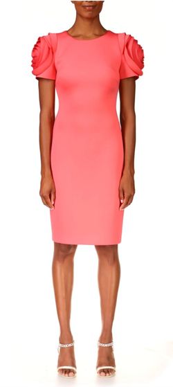 Style 1-1617816042-238 BADGLEY MISCHKA Pink Size 12 Sorority Free Shipping Straight Mini Cocktail Dress on Queenly