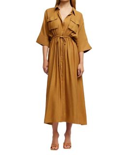 Style 1-1689036866-1901 SIGNIFICANT OTHER Brown Size 6 High Neck Pockets Cocktail Dress on Queenly