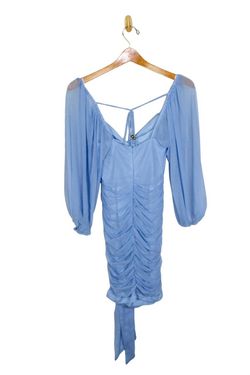 Style 1-179622350-149 Saints + Secrets Blue Size 12 Mini Polyester Plus Size Spandex Cocktail Dress on Queenly