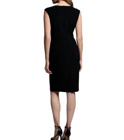 Style 1-188932248-1901 Joseph Ribkoff Black Size 6 Mini Polyester Spandex Sorority Cocktail Dress on Queenly