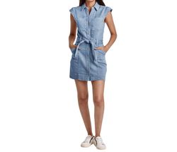 Style 1-1902601138-74 DEAR JOHN DENIM Blue Size 4 Sorority Mini Cocktail Dress on Queenly