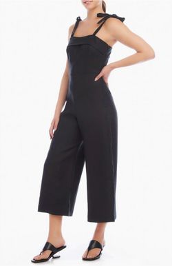 Style 1-1972535113-1901 Fifteen Twenty Black Size 6 Tall Height Floor Length Sorority Jumpsuit Dress on Queenly