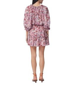 Style 1-201898838-892 GILNER FARRAR Purple Size 8 Free Shipping Summer Print Cocktail Dress on Queenly