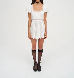 Style 1-2030132198-149 for Love & Lemons White Size 12 Plus Size Cocktail Dress on Queenly