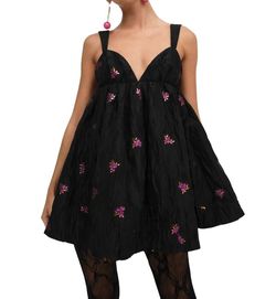 Style 1-2063306814-74 for Love & Lemons Black Size 4 Sorority Polyester Spandex Cocktail Dress on Queenly