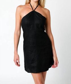 Style 1-2082230067-892 OLIVACEOUS Black Size 8 Mini Halter Cocktail Dress on Queenly