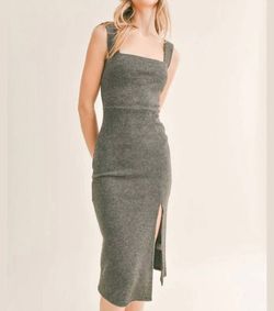 Style 1-2152655801-149 SAGE THE LABEL Gray Size 12 Free Shipping Tall Height Polyester Cocktail Dress on Queenly