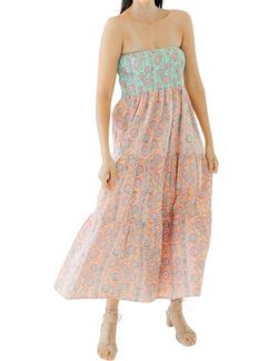 Style 1-217629457-149 VICTORIA DUNN Orange Size 12 Strapless Pockets Floral Cocktail Dress on Queenly