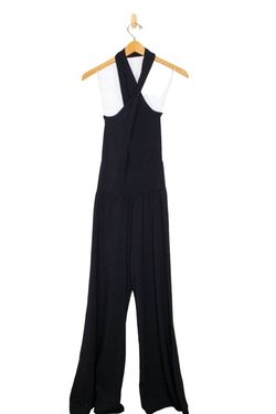 Style 1-2584733290-892 bobi Black Size 8 Floor Length Free Shipping High Neck Jumpsuit Dress on Queenly