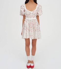 Style 1-2712662451-74 for Love & Lemons White Size 4 Sleeves Sorority Rush Cocktail Dress on Queenly