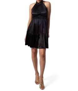 Style 1-2969668213-70 MONICA NERA Black Size 0 1-2969668213-70 Mini Halter Cocktail Dress on Queenly