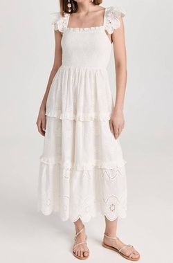 Style 1-3037641468-70 Cleobella White Size 0 Pockets Bridal Shower A-line Cocktail Dress on Queenly