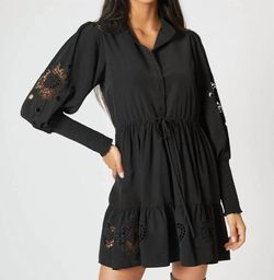 Style 1-3237073205-892 THE SHIRT Black Size 8 Mini High Neck Polyester Cocktail Dress on Queenly