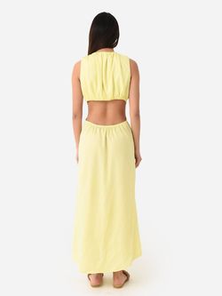 Style 1-3317686610-149 STARKx Yellow Size 12 Military Plus Size Straight Dress on Queenly