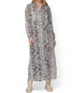 Style 1-3520407997-74 NU Denmark Gray Size 4 Sleeves Military Floor Length Straight Dress on Queenly