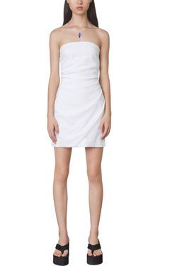 Style 1-3539589724-149 NIA White Size 12 Mini Casual Bachelorette Side Slit Cocktail Dress on Queenly