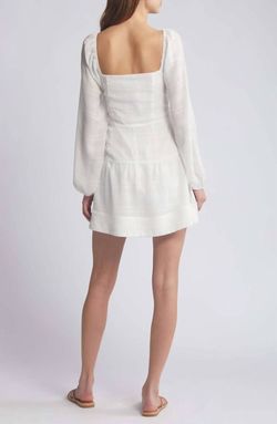 Style 1-3654840006-74 LOST + WANDER White Size 4 Sorority 1-3654840006-74 Long Sleeve Free Shipping Mini Cocktail Dress on Queenly