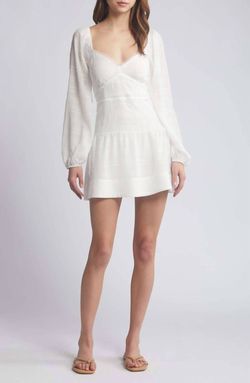 Style 1-3654840006-74 LOST + WANDER White Size 4 Sleeves Sorority Rush Cocktail Dress on Queenly