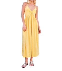 Style 1-3853548854-892 Sundry Yellow Size 8 Halter Silk Straight Dress on Queenly