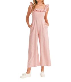 Style 1-4019375742-149 MABLE Pink Size 12 Plus Size Jumpsuit Dress on Queenly