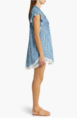 Style 1-430869389-74 Poupette St Barth Blue Size 4 1-430869389-74 Sorority Rush Tall Height Mini Sorority Cocktail Dress on Queenly