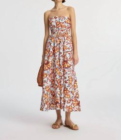 Style 1-752989752-1901 A.L.C. Orange Size 6 Fitted Floral Straight Cocktail Dress on Queenly