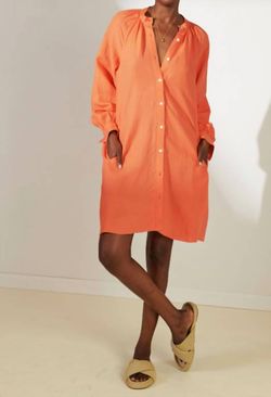 Style 1-76973626-70 LEMLEM Orange Size 0 Long Sleeve Coral Cocktail Dress on Queenly