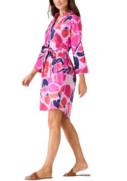 Style 1-997360438-892 Nic + Zoe Pink Size 8 Jersey High Neck Belt Cocktail Dress on Queenly