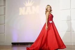 Sherri Hill Red Size 2 Plunge Floor Length Pageant Ball gown on Queenly