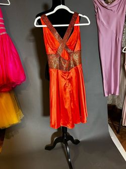 Orange Size 4 Cocktail Dress on Queenly